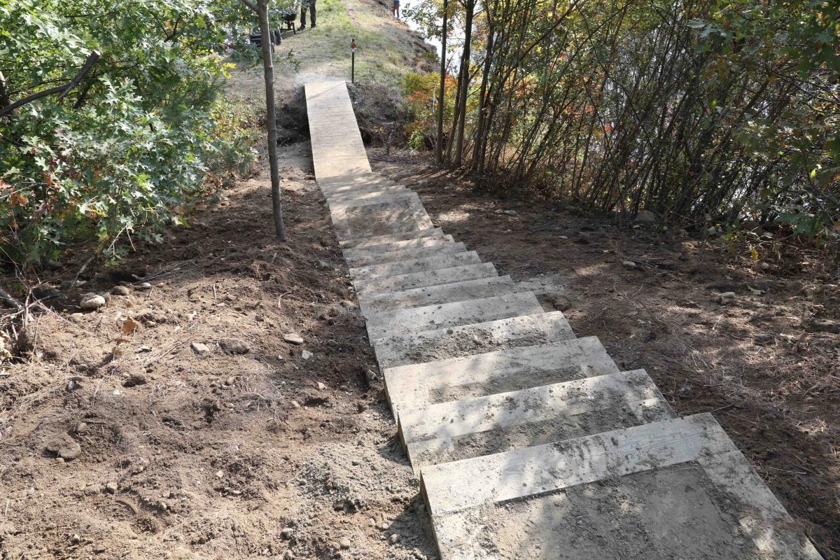 Alex Zalev, Sudbury Reservoir Trail Stairs on the South Side of Route 30 2016 Project, Finished