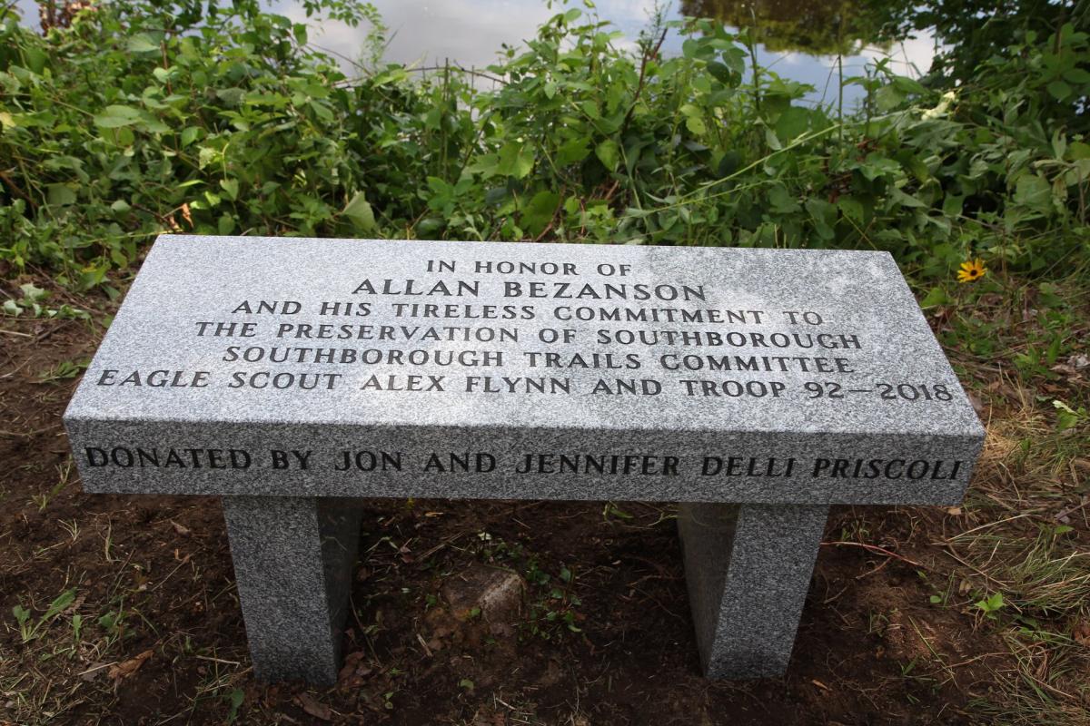Alex Flynn, Historical Marker and Trail Enhancement 2018 Project, Stone Bench