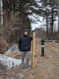 Mitchell Hills with Trail Marker