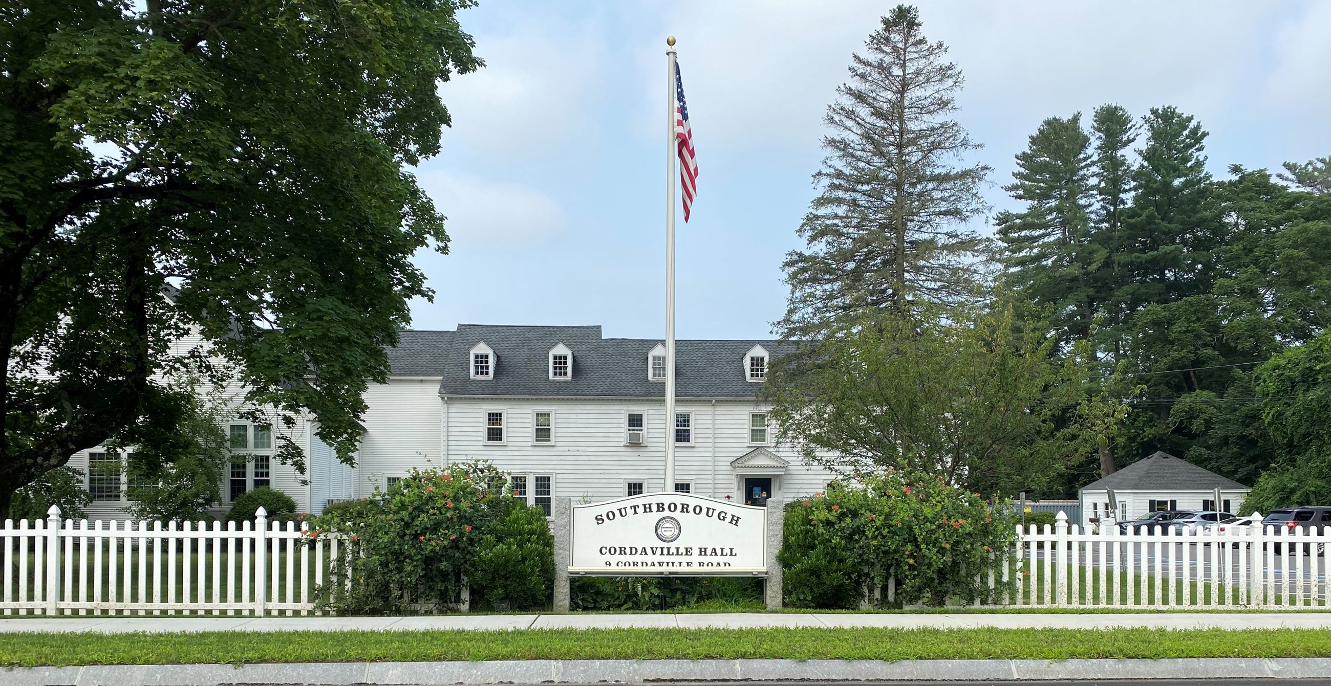 Front of senior center building 