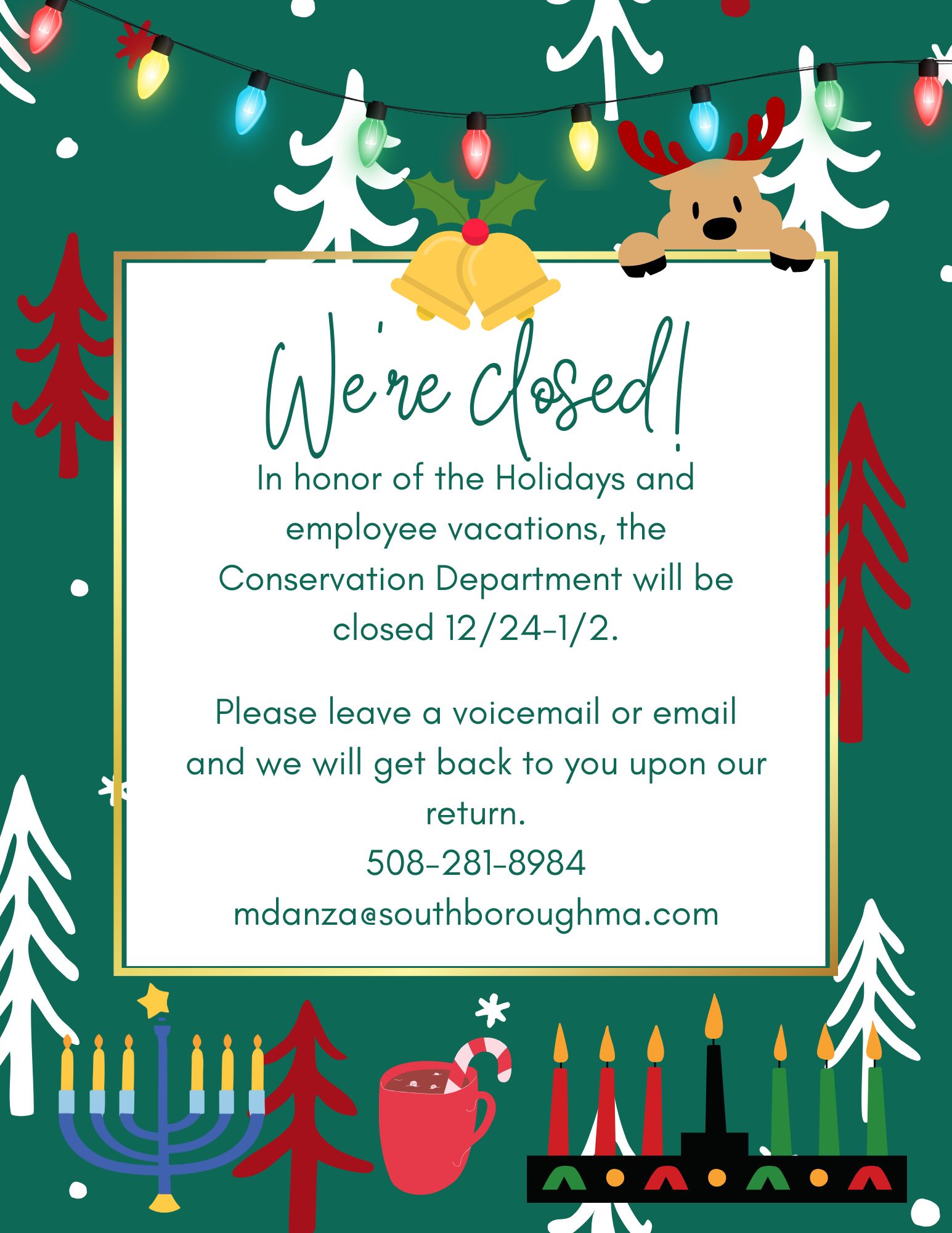 closed for the holidays