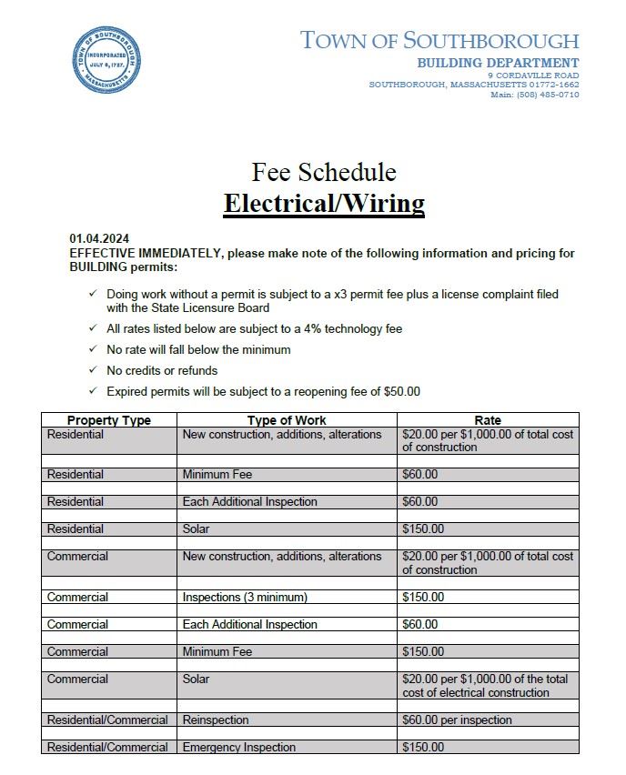 Electrical Fees