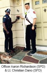Officer Aaron Richardson and Lieutenant Christian Dano